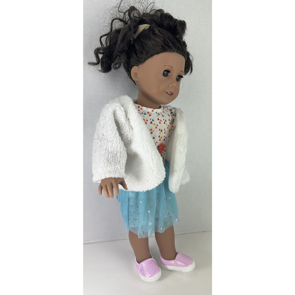 American Girl Truly Me Doll – Green Eyes – Brown Curly Hair 18" Medium Tan Skin - Picture 16 of 16
